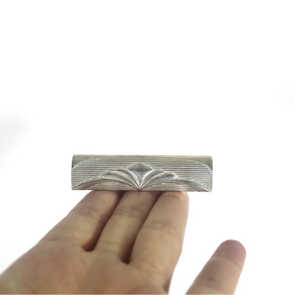 Set of Eight Silverplate Art Deco Knife Rests, Chopstick Holders, Silver Plated - Picture 4 of 7